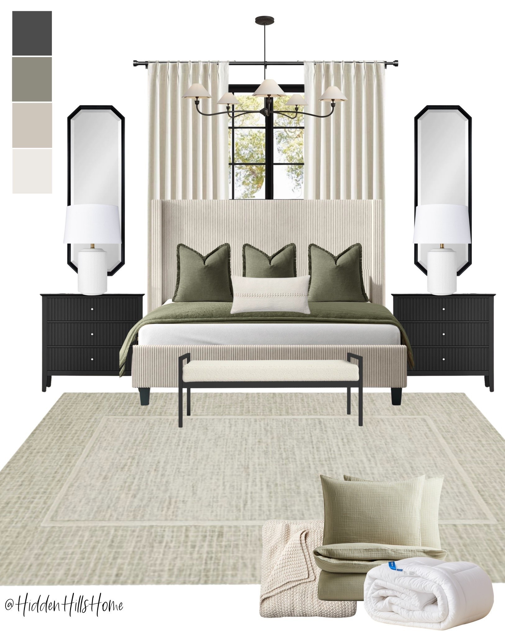 Modern bedroom decor ideas, bedroom inspiration, home decor, bedroom design, bedroom mood board, master bedroom, affordable nightstands #bedroom

#LTKHome #LTKSaleAlert