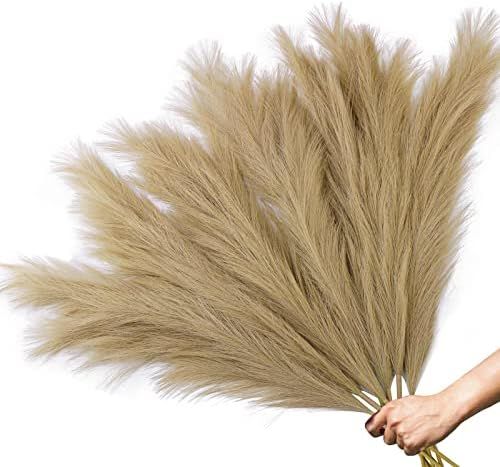 Amazon.com: Ranslen Pampas Grass with 7 Large Artificial Pampas Grass Stems — 43" (Set of 7), No-She | Amazon (US)