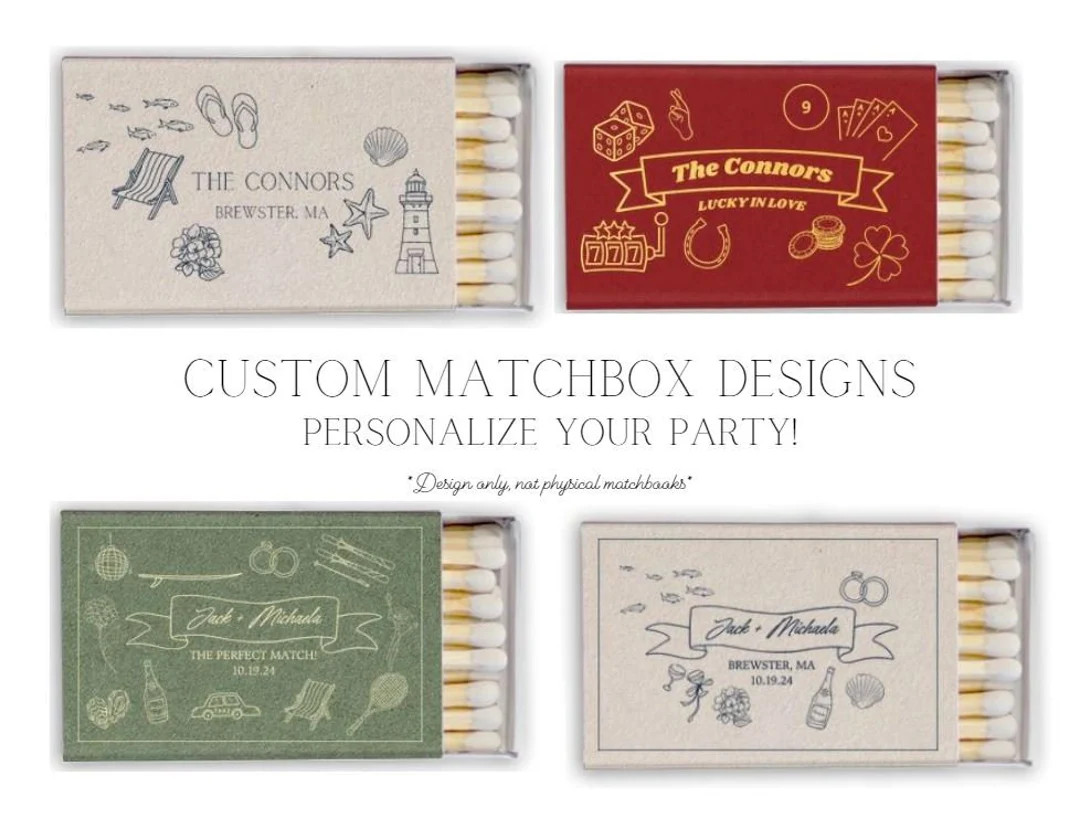 Custom Matchbooks for Weddings, Parties, Housewarming - Etsy | Etsy (US)
