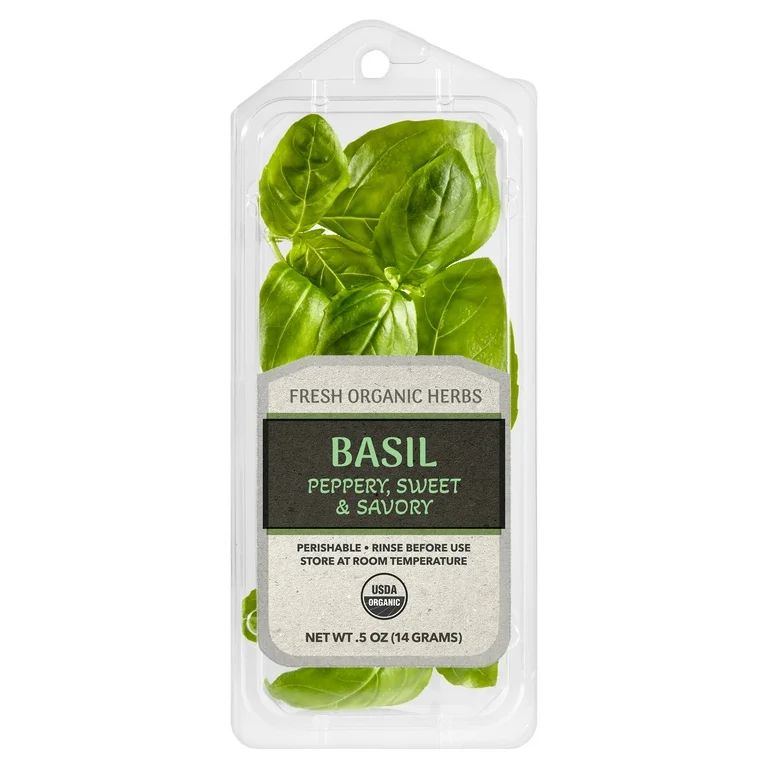 Fresh Organic Basil, 0.5 oz Clamshell | Walmart (US)