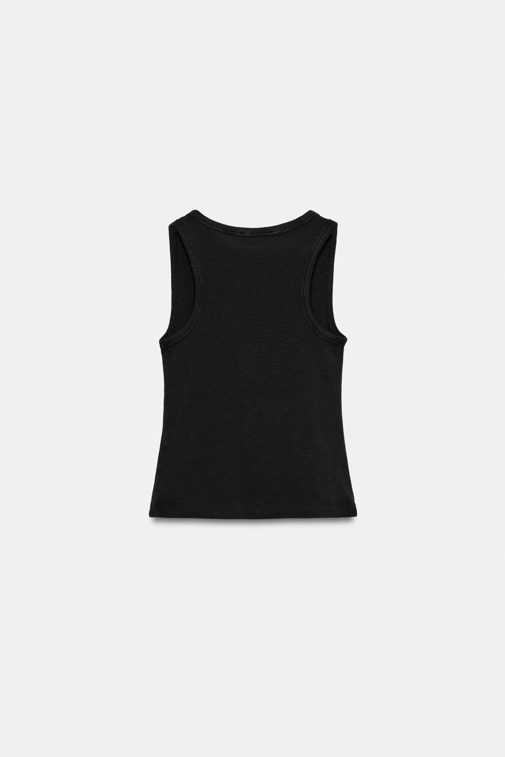 WASHED-EFFECT RUSTIC TOP | Zara UK