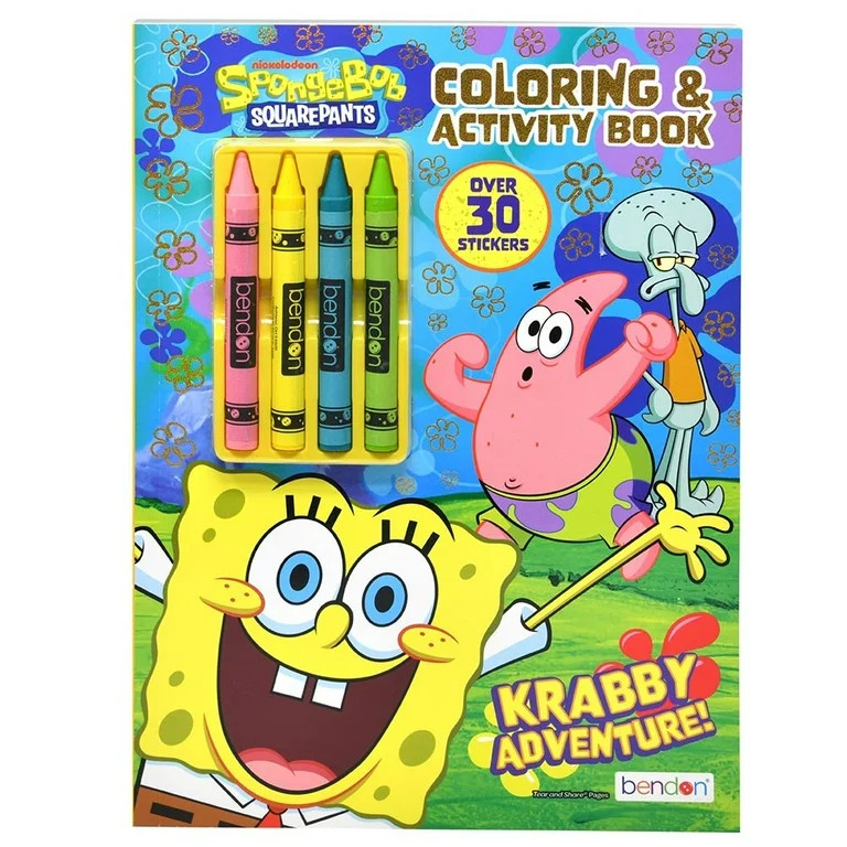 Spongebob Coloring & Activity Book W/ Crayons | Walmart (US)