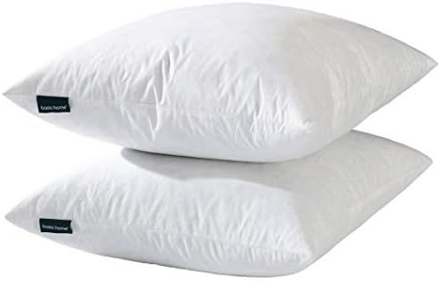 basic home 26x26 Euro Throw Pillow Inserts-Down Feather Pillow Inserts-Cotton Fabric-Set of 2-Whi... | Amazon (US)