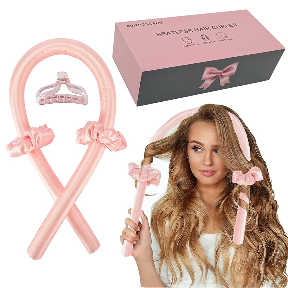 Heatless Curling set,Silk Curls Rod Headband,No Heat Rollers to Sleep in Overnight,Satin Hair Cur... | Amazon (US)