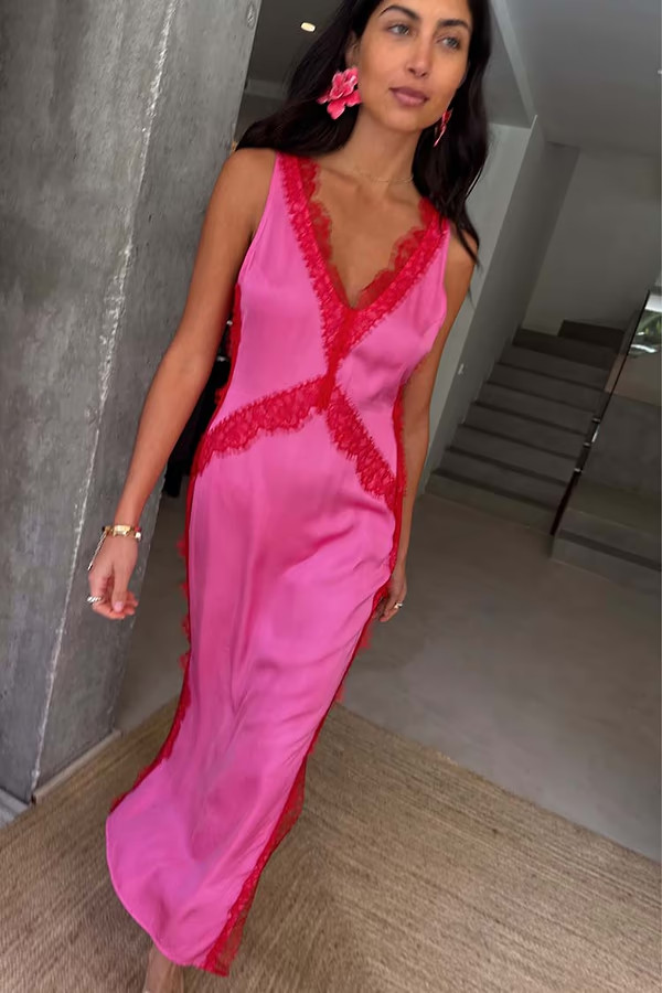 Pink and Red Clio Dress | Never Fully Dressed (UK & IE)