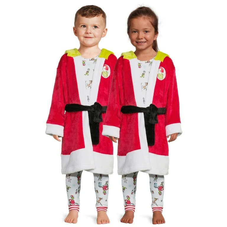 Dr. Seuss’ The Grinch Toddler Pajamas and Robe Set, 3-Piece, Sizes 12M-5T | Walmart (US)