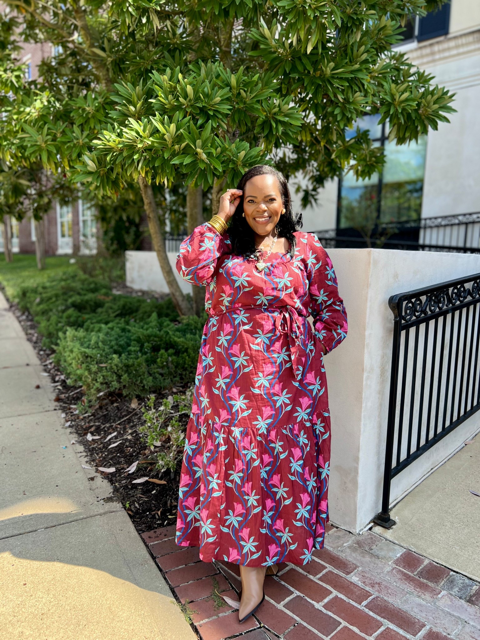 PrintFresh maxi / plum burgundy / plus size / Fall fashion / Fall dress / Family photos / Holiday / Midsize 

#LTKMidsize #LTKPetite #LTKPlusSize