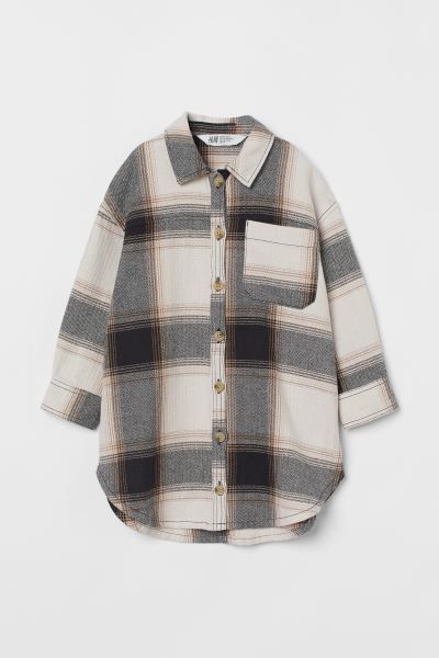 Long Cotton Shirt Jacket | H&M (US)