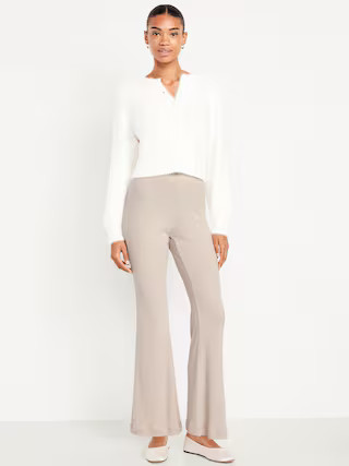 High-Waisted Fashion Ribbed Flare Leggings | Old Navy (US)