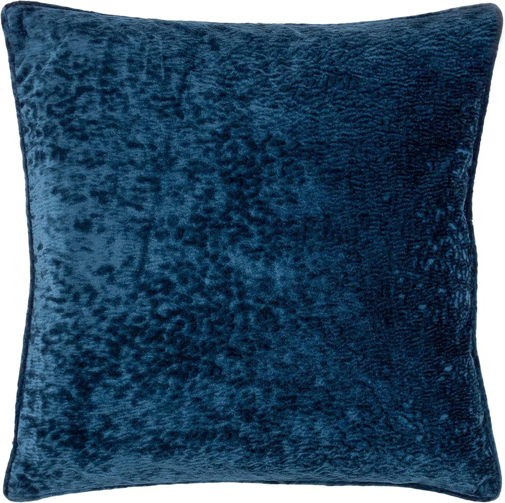 Velvet Ripple Throw Pillow Cover (50cm x 50cm) (Navy) | Amazon (US)