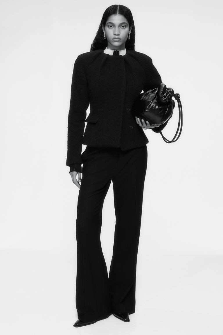 Wool-blend Pleat-neckline Jacket | H&M (US + CA)