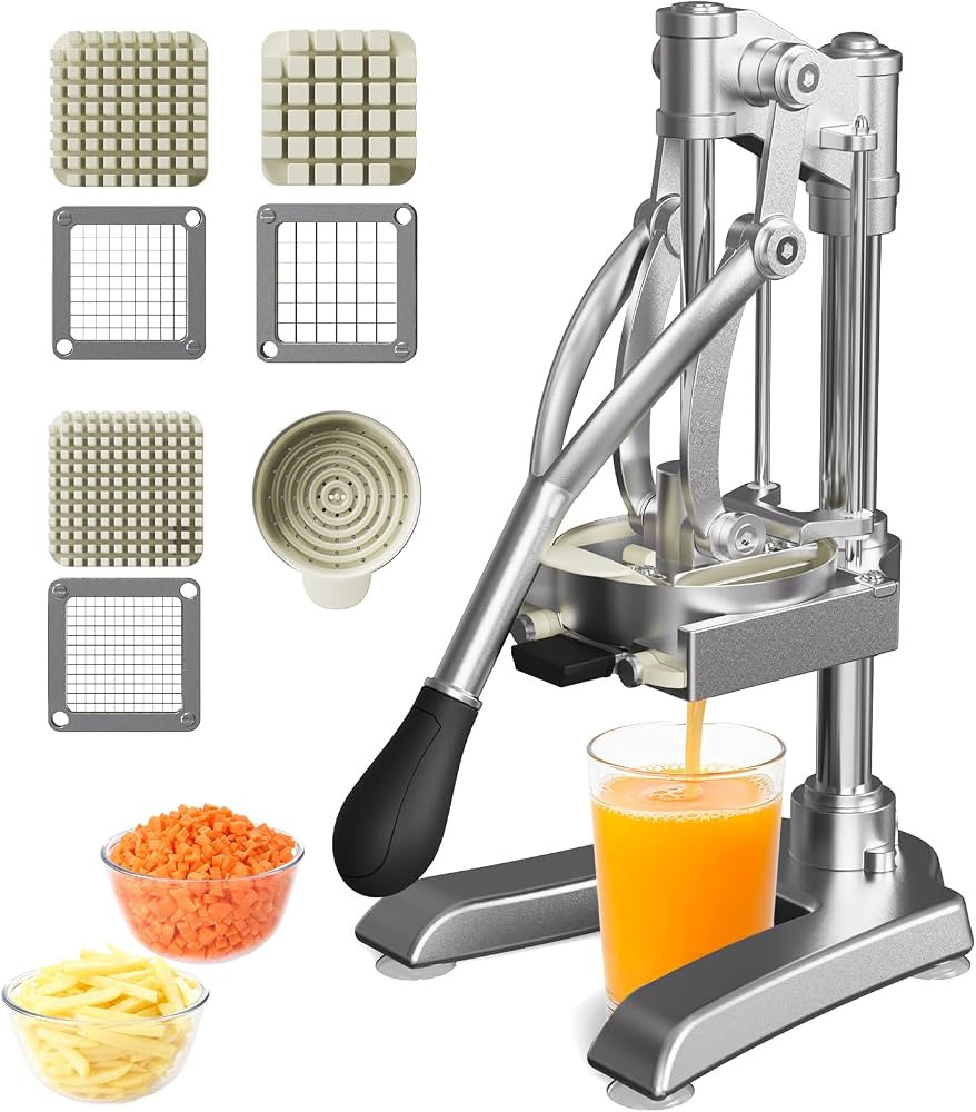 2-in-1 Commercial Juicer & Vegetable Chopper \u2013 Heavy Duty Cast Iron Manual Citrus Press with... | Amazon (US)