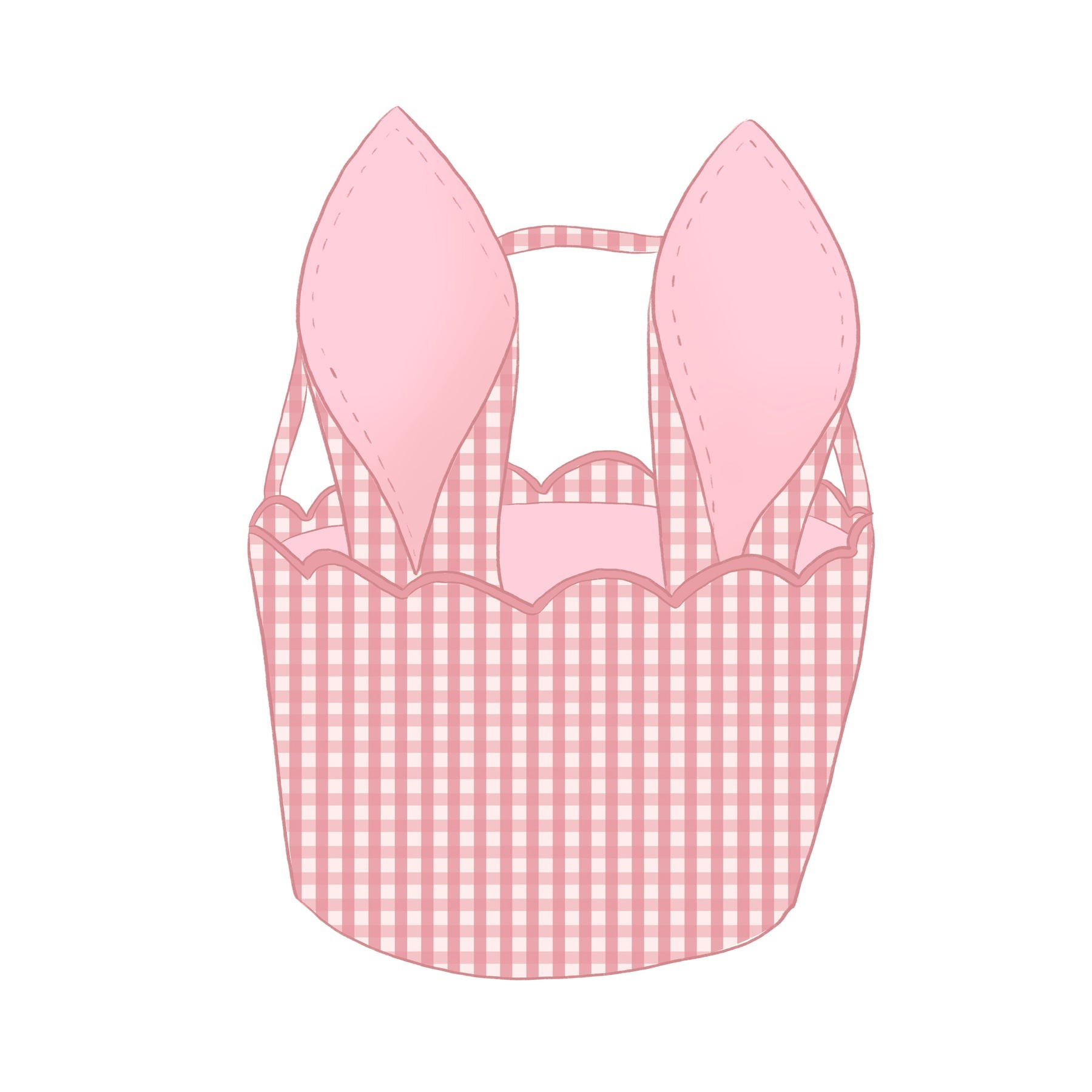 Easter Basket - Pink Gingham | Dondolo