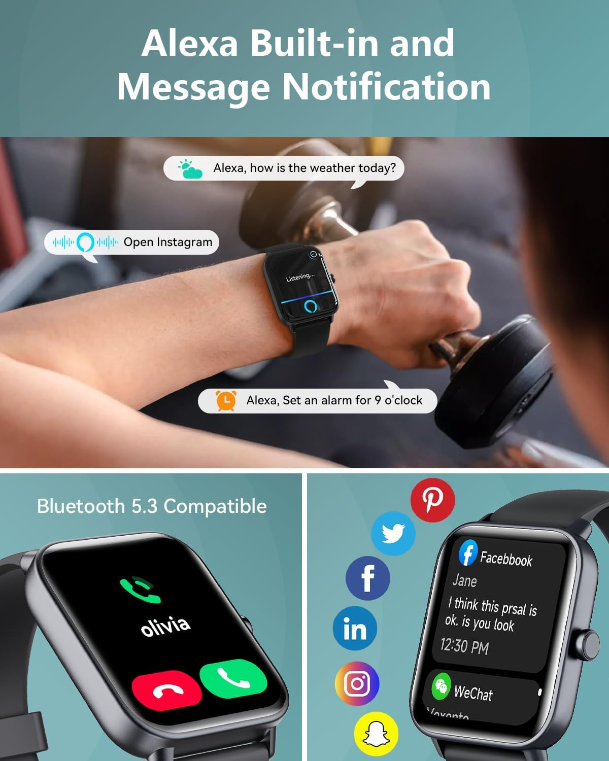 Smart Watches for Women/Men, Smart Watch for Android Phones and iPhone Compatible, Alexa Built-in... | Amazon (US)