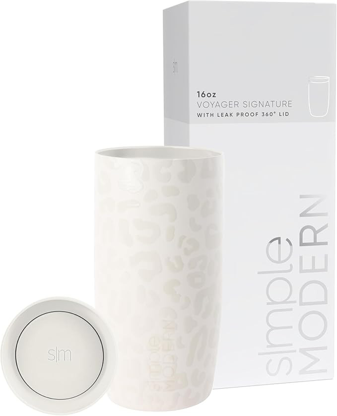 Simple Modern Travel Coffee Mug Tumbler with 360° Lid | Ceramic-Lined Insulated Stainless Steel ... | Amazon (US)