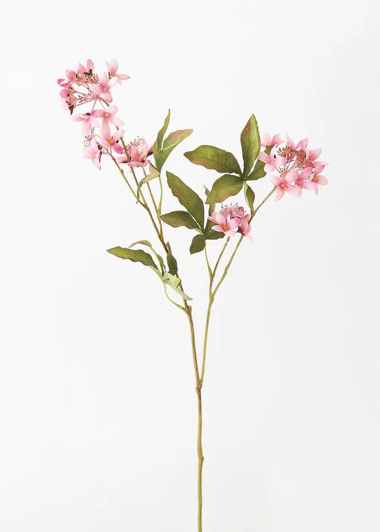 Pink Faux Wildflowers Viburnum Branch - 37 | Afloral (US)
