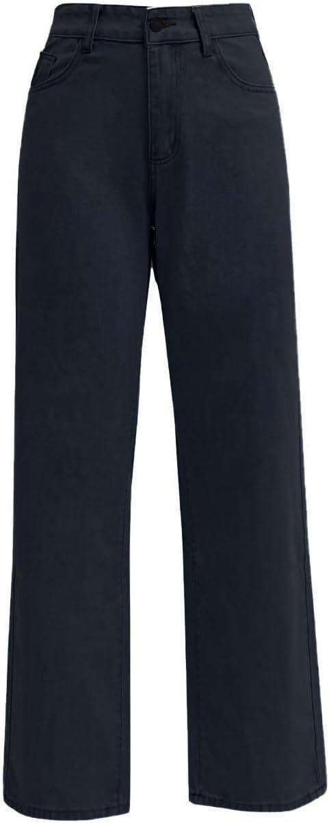 Chapsor Womens Jeans Boyfriend Cargo Wide Leg Bootcut Pants Straight Leg Denim Pants High Waisted... | Amazon (US)