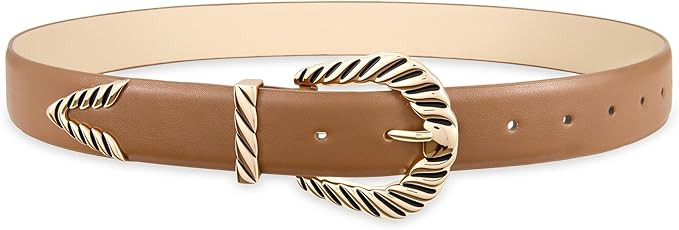 XZQTIVE Western Belt for Women, Cowgirl Country Leather Belt, Vintage Modern Rodeo Belt for Jeans... | Amazon (US)