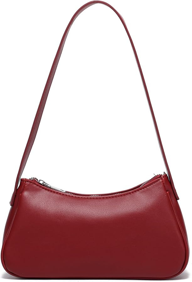 Small Shoulder Bag for Women Cute Mini Purse Trendy Vegan Leather Y2k Crescent Handbag | Amazon (US)