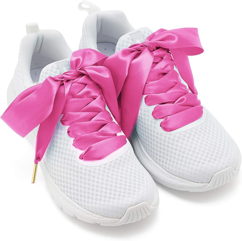 ZOOEASS Women Fashion Satin Ribbon Shoelaces Ideal for Converse Nike Addidas Puma | Amazon (US)