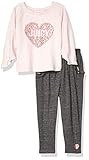 Juicy Couture Baby Girls 2 Pieces Pant Set, Pink/Gray, 12M | Amazon (US)