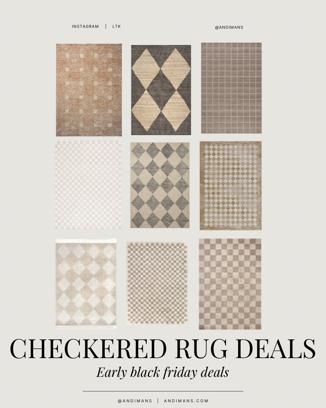 Earthy + neutral checkered rug deals some are even early Black Friday finds too on clearance!

#LTKHome #LTKFindsUnder100 #LTKSaleAlert
