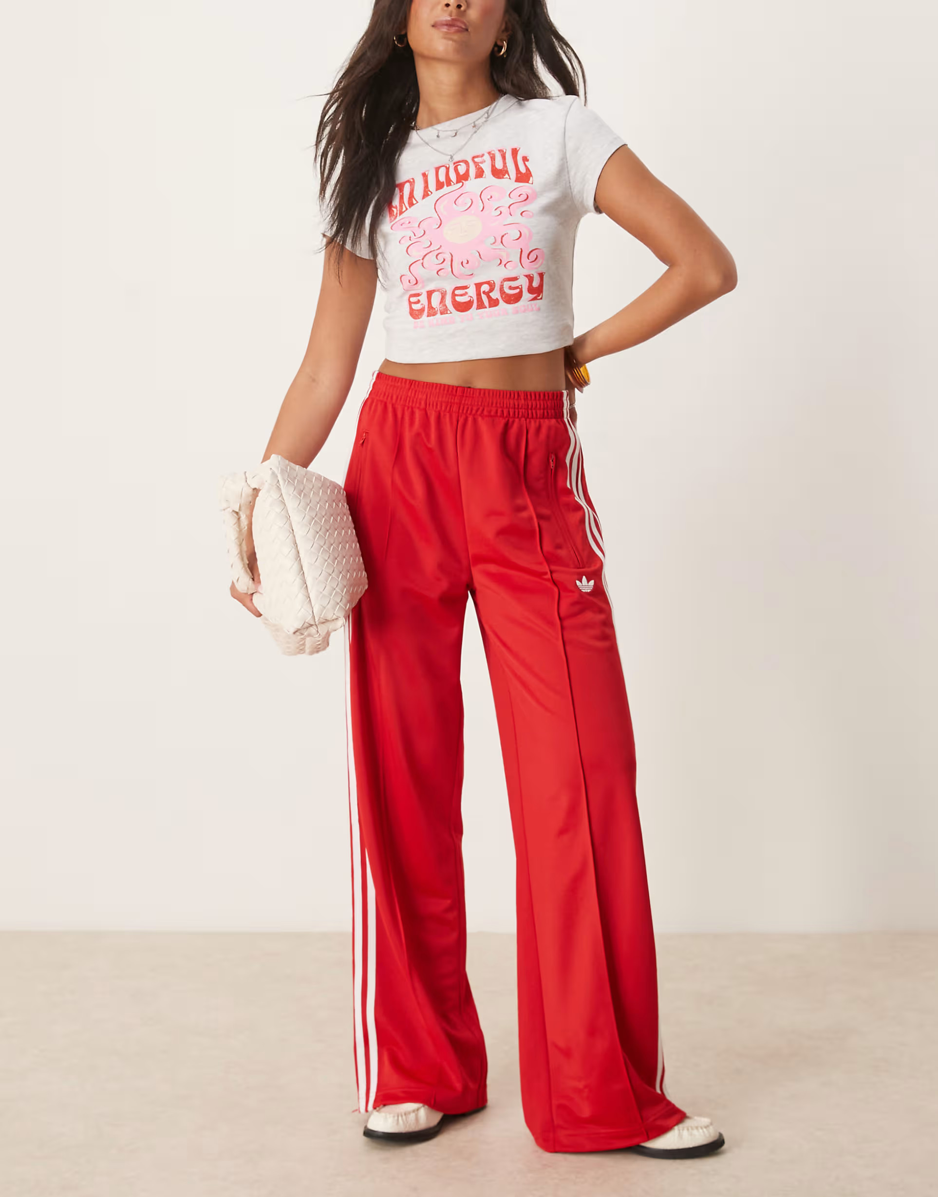 adidas Originals Firebird Loose track pants in red | ASOS (Global)
