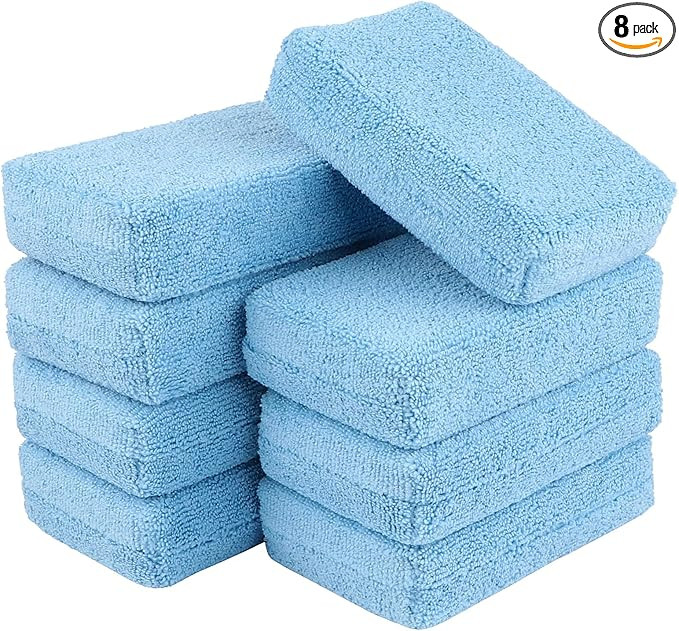 AIDEA Microfiber Applicator Pad-8Pack, Car Wash Sponge, Premium Microfiber Sponge and Cleaning Pa... | Amazon (US)