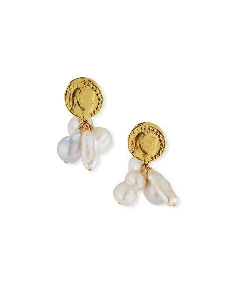 NEST Jewelry Baroque Pearl Cluster Earrings | Neiman Marcus