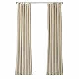 HPD Half Price Drapes VPYC Heritage Plush Velvet Curtain (1 Panel), 50 X 96, Macchiato Beige | Amazon (US)