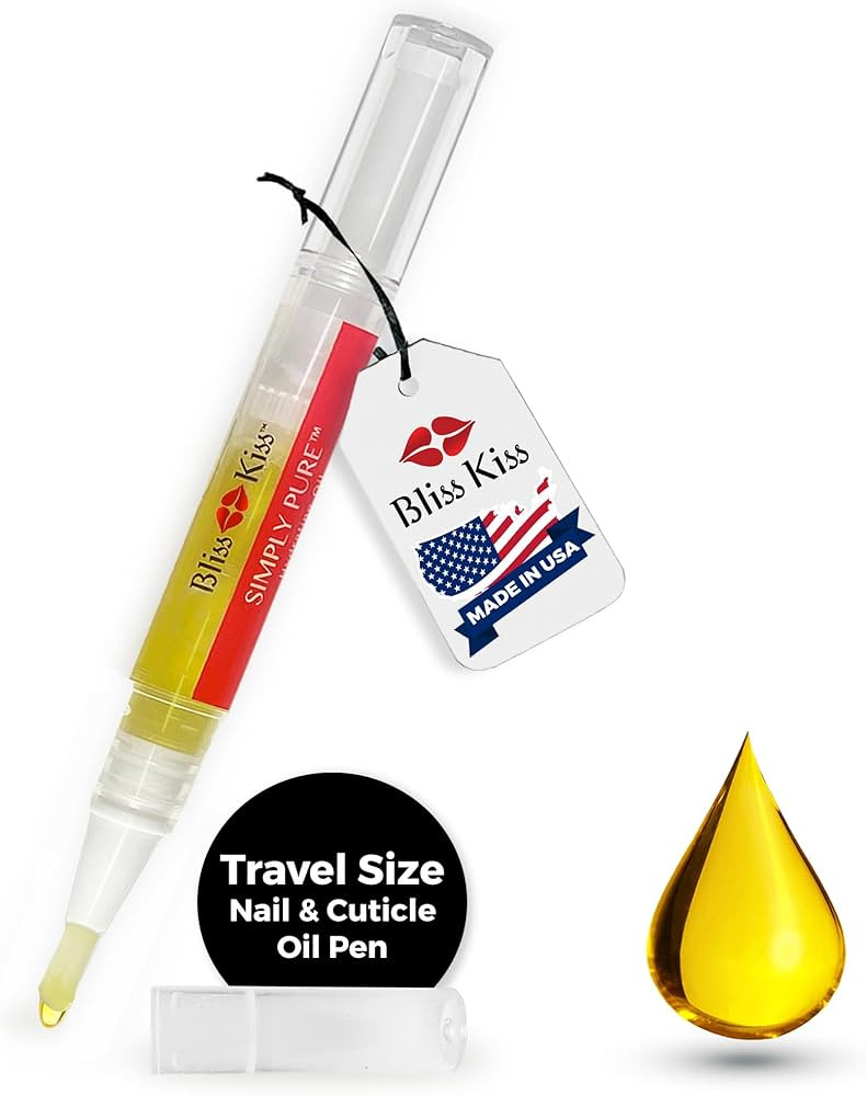 Bliss Kiss | 1 Fragrance Free | Nail Oil Cuticle Pen w/Vitamin E & Jojoba⏤Nail Strengthener Nai... | Amazon (US)