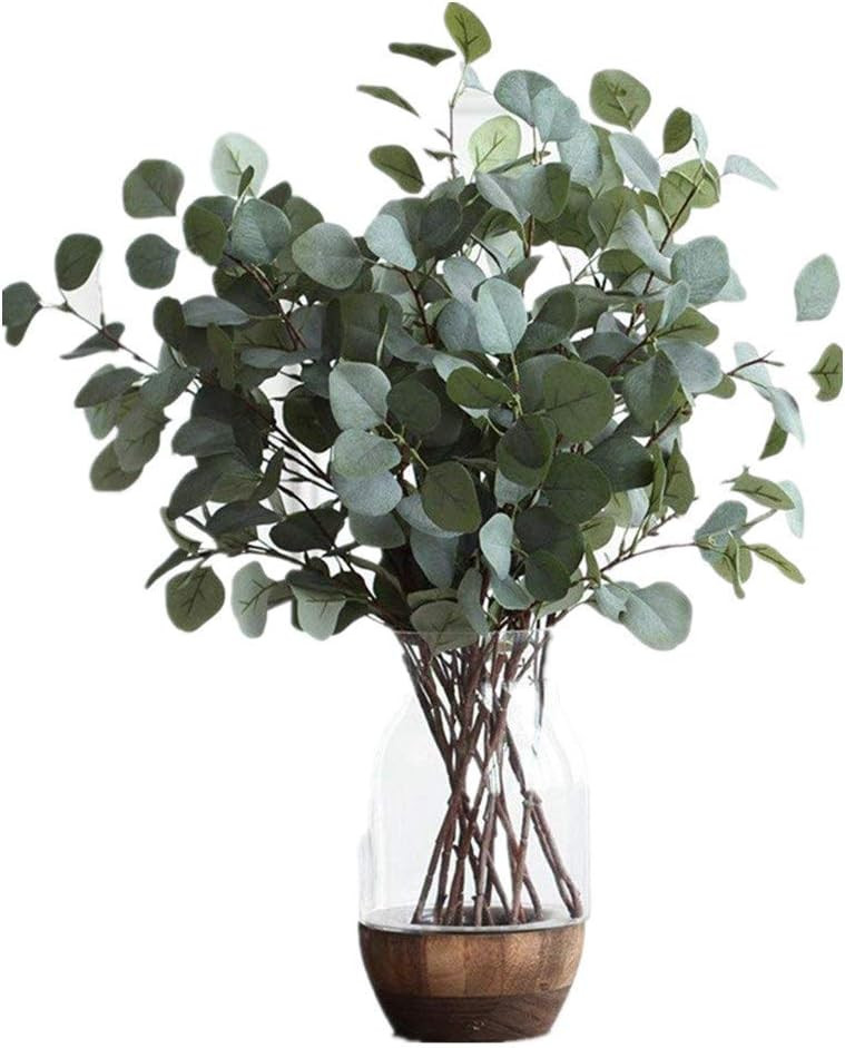 Nerseki Artificial Silver Dollar Eucalyptus Leaf Spray in Green Leaves Indoor Outside Home Garden... | Amazon (US)