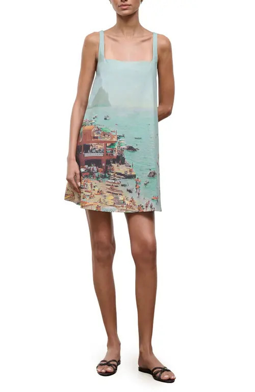 STAUD Brio Print Mini Shift Dress in Endless Summer at Nordstrom, Size X-Large | Nordstrom