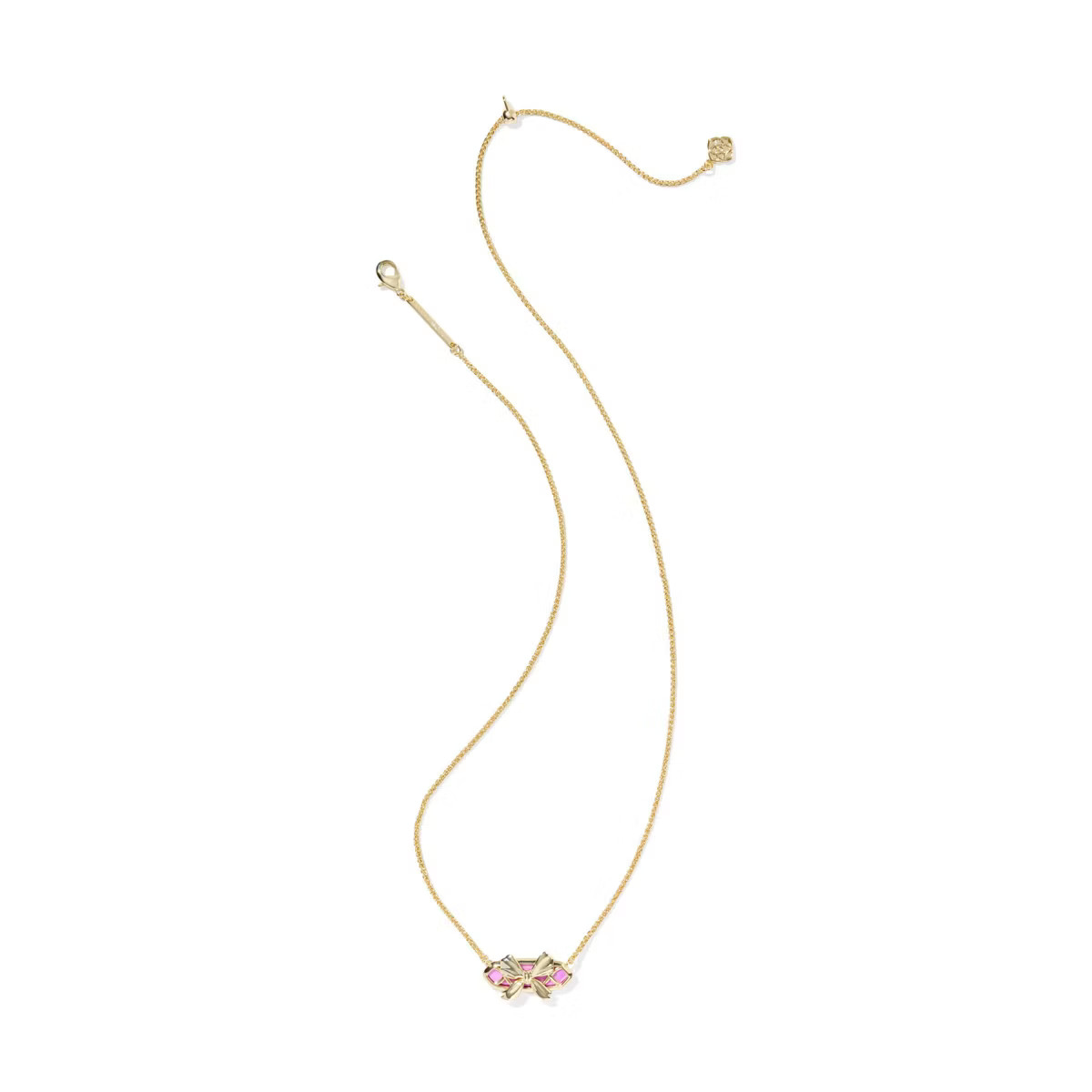 Kendra Scott Belle Bow Pendant Necklace - Gold/Bright Magenta | Target