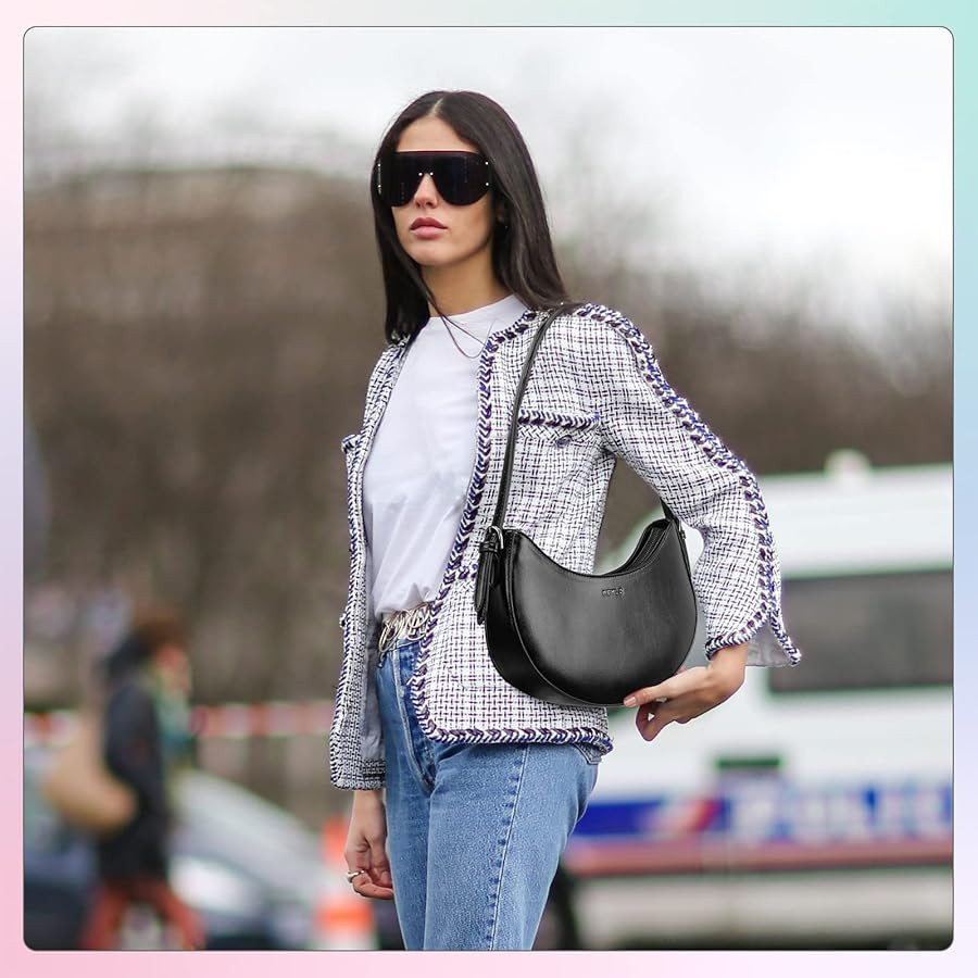 Keyli Shoulder Bag for Women Trendy Small Clutch Purse Zipper Closure Tote Shoulder Handbags with... | Amazon (US)