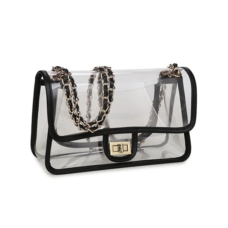 Womens Transparent Clutch Clear Purse Crossbody Shoulder with Removable Shoulder Strap Stadium Ap... | Walmart (US)
