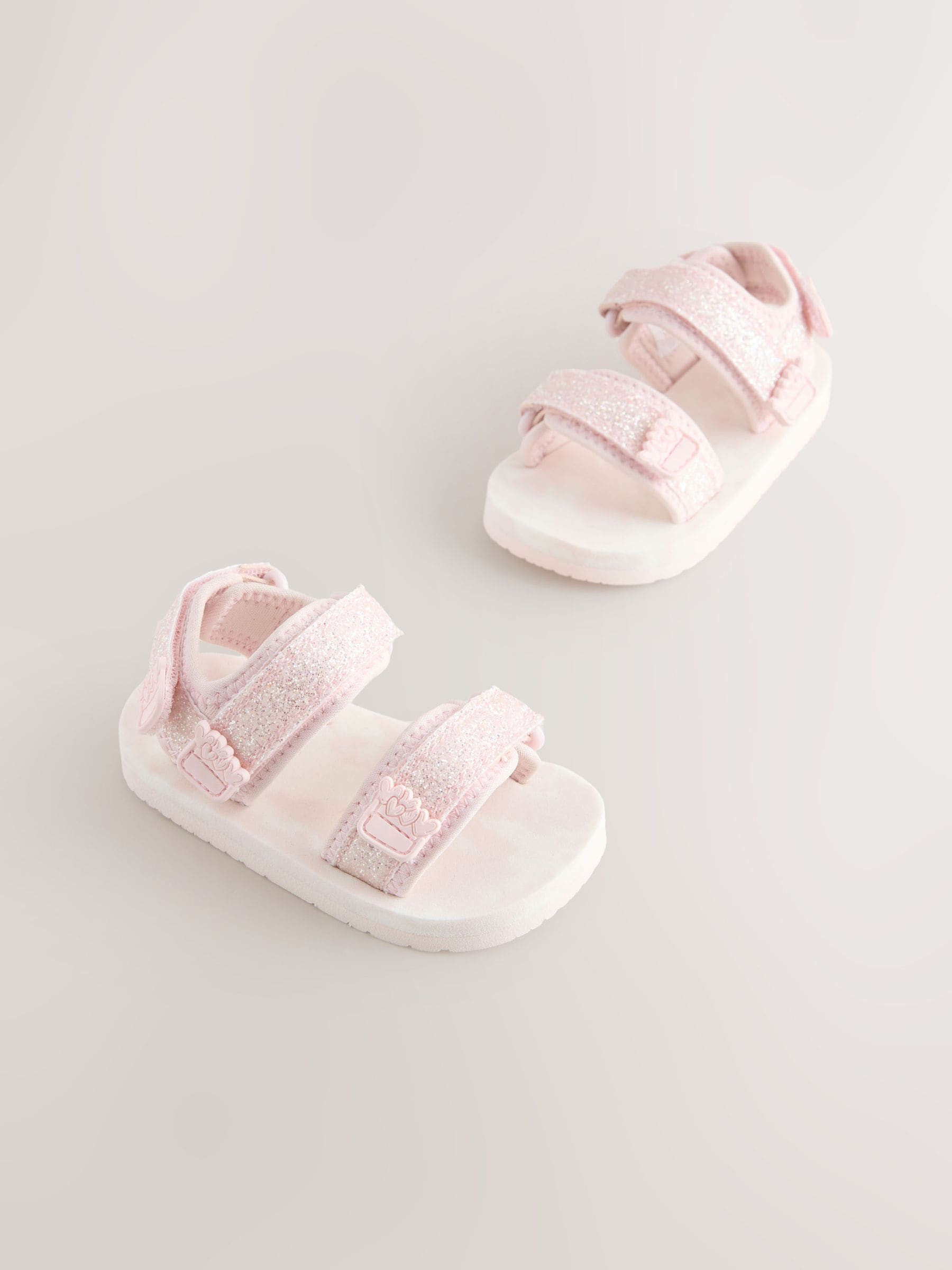 Buy Pink Glitter Trekker Sandals from Next USA | Next US