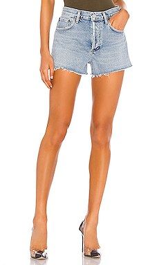 AGOLDE Parker Vintage Cut Off Short in Riptide from Revolve.com | Revolve Clothing (Global)