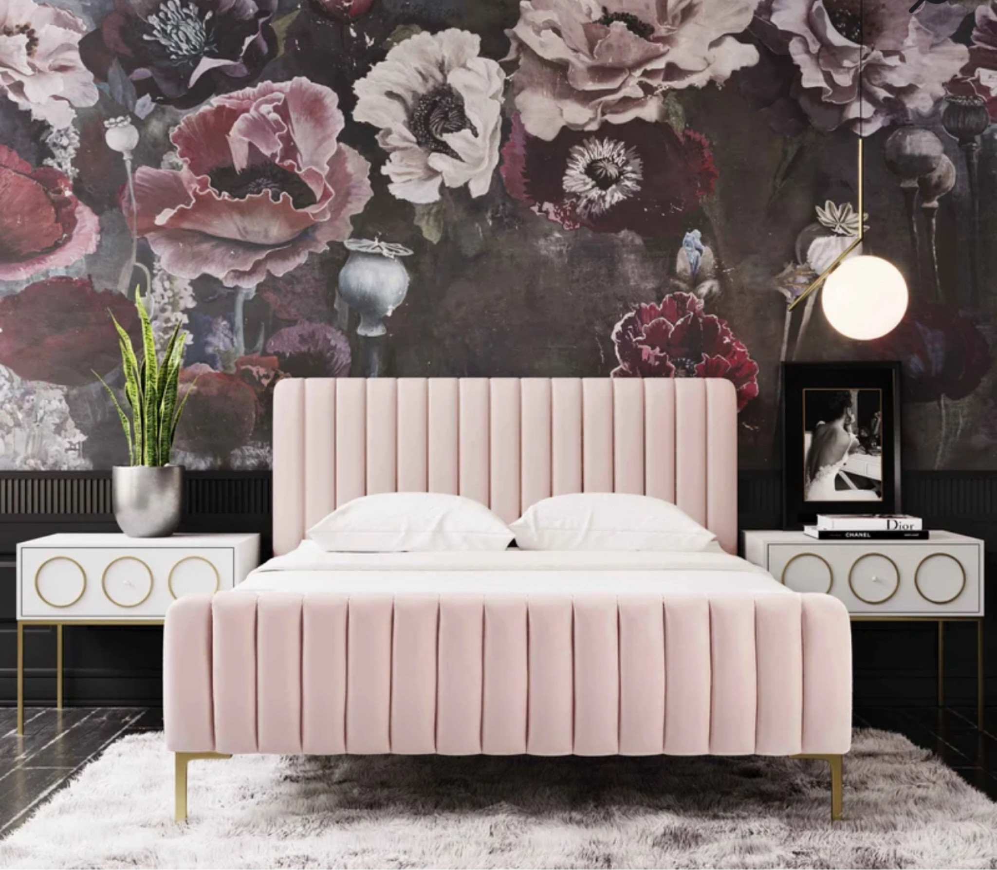 Elegant bed frame. 