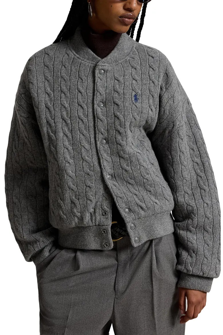 Polo Ralph Lauren Wool & Cashmere Bomber Jacket (Women) | Nordstrom | Nordstrom