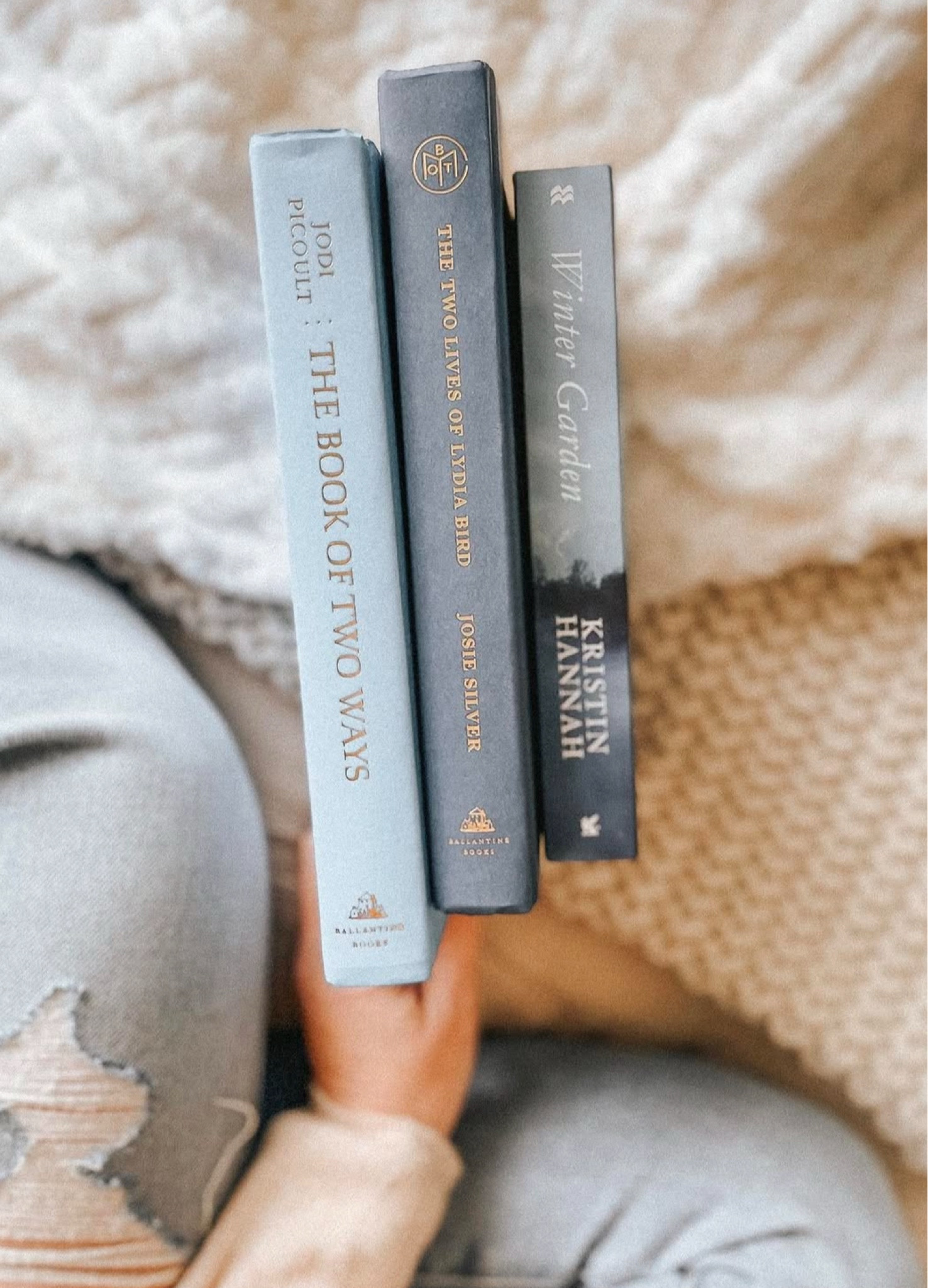 Blue book covers 🩵 perfect winter reading 

Book stack flat lay 

#LTKFindsUnder50 #LTKHome