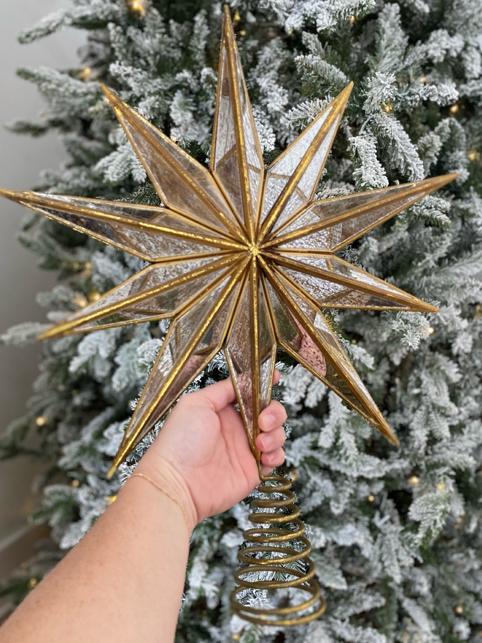 I’ve had this giant Mercury glass tree topper for three years and I still love it! 

Christmas/ Christmas tree / Christmas decor / holiday decor / pottery barn / tree topper / gifts under 100 

#LTKHolidaySale #LTKGiftGuide #LTKHoliday