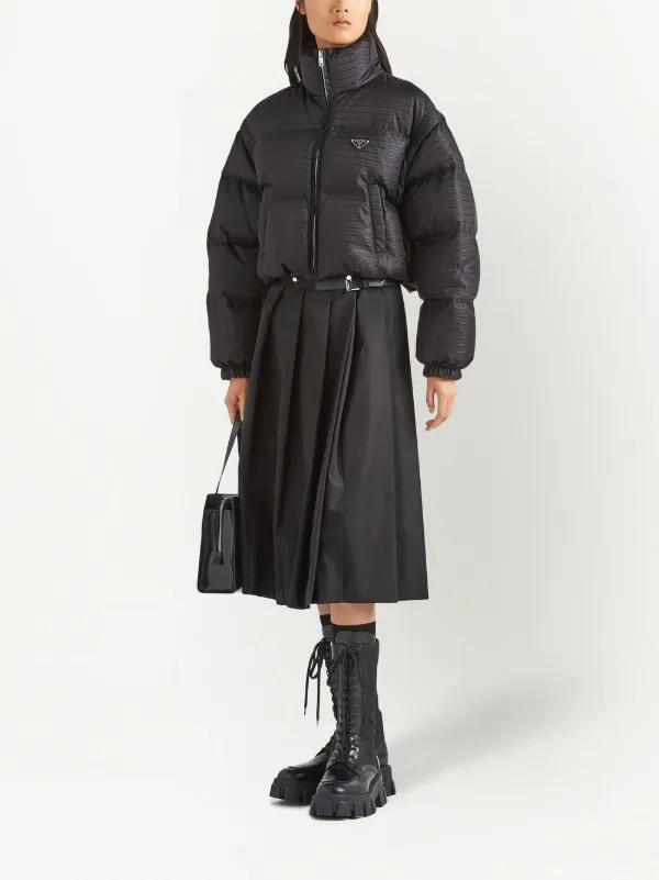 Prada detachable-sleeve Cropped Puffer Jacket - Farfetch | Farfetch Global