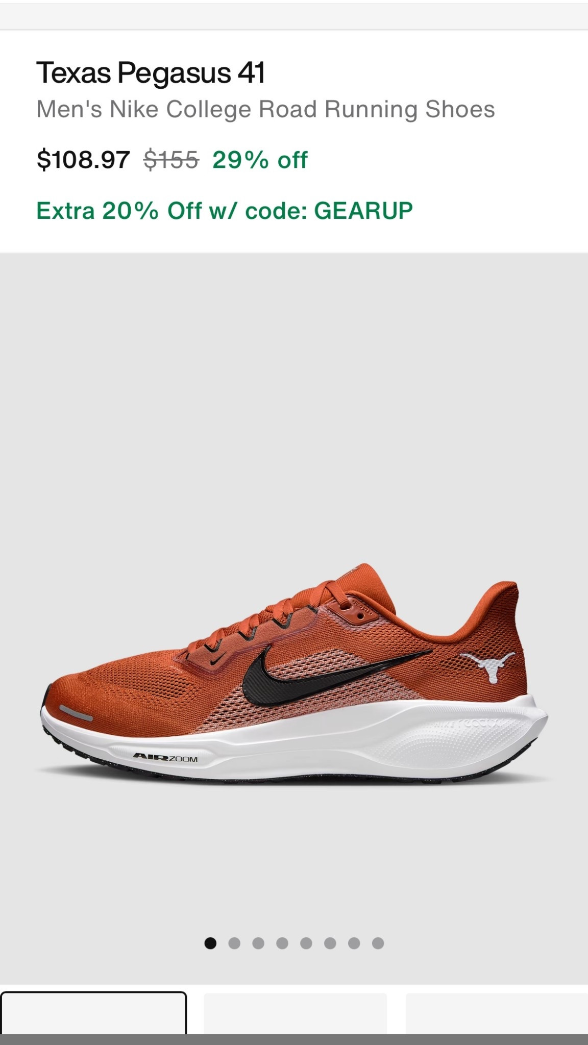 The 2025 @nike Pegasus 41s are 20% off the sale price with code GEARUP making them just  $88! These things are soooo comfy! 

#LTKSpringSale #LTKSaleAlert #LTKMens