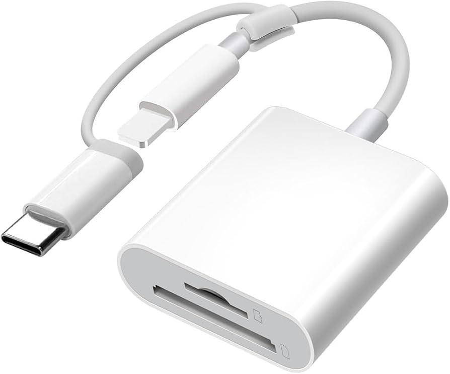 SD Card Reader for iPhone iPad, Dual Lightning & USB-C Connector Memory SD Card Adapter, Support ... | Amazon (US)