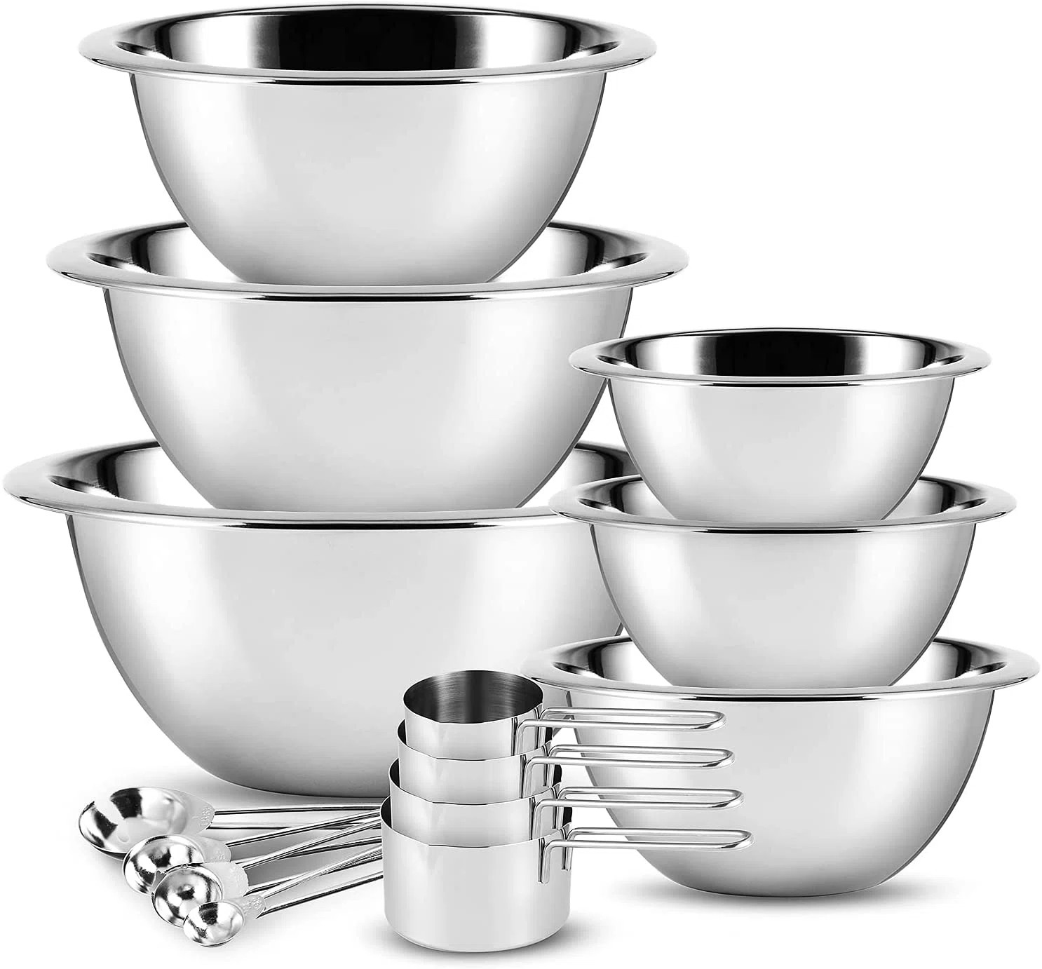 Joytable Stainless Steel 14 Piece Nested Mixing Bowl Set & Reviews | Wayfair | Wayfair North America