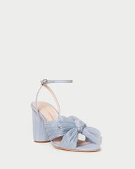 Camellia Blue Pleated Bow Heel | Loeffler Randall