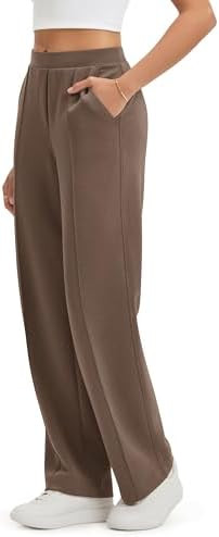 ODODOS Women's Modal Soft Classic Pants Mid Rise Pull-On Lounge Casual Work Pants with Pockets- 2... | Amazon (US)