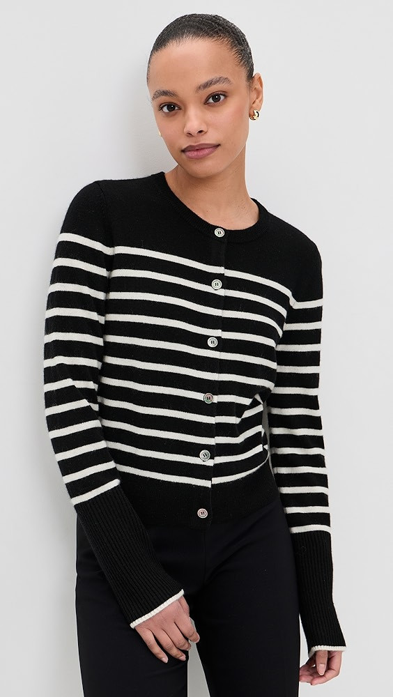 Stripe Lean Lines Cashmere Cardigan | Shopbop
