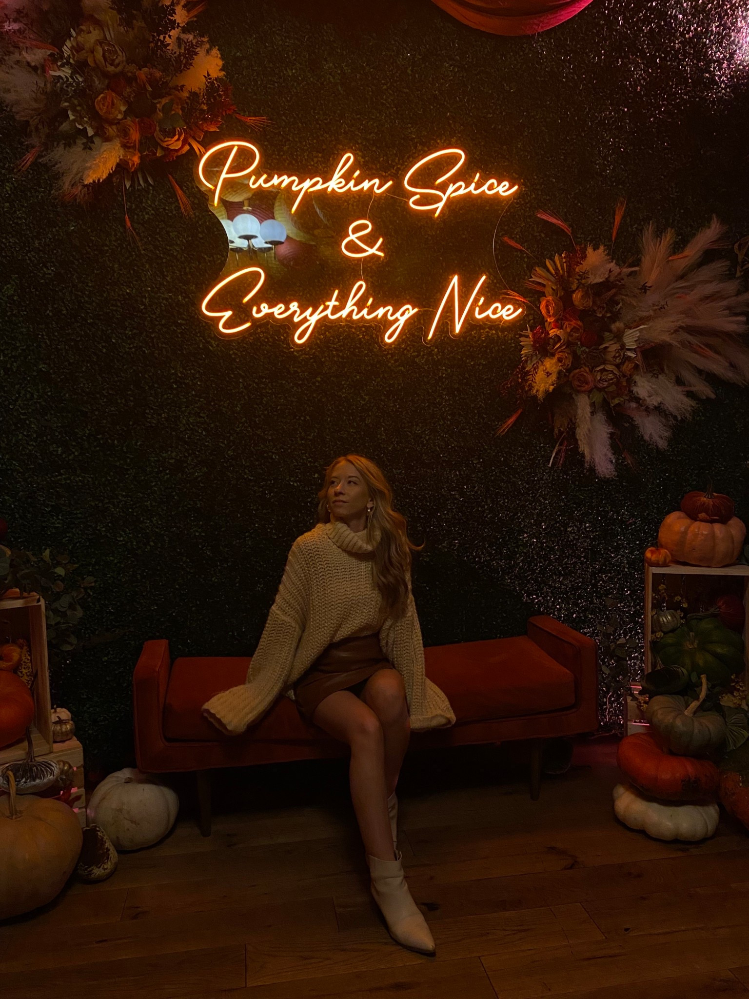 Fall oversized sweater and brown leather skirt with white ankle boots outfit🍂 wearing small/xs in everything!

#LTKFindsUnder100 #LTKSeasonal #LTKStyleTip